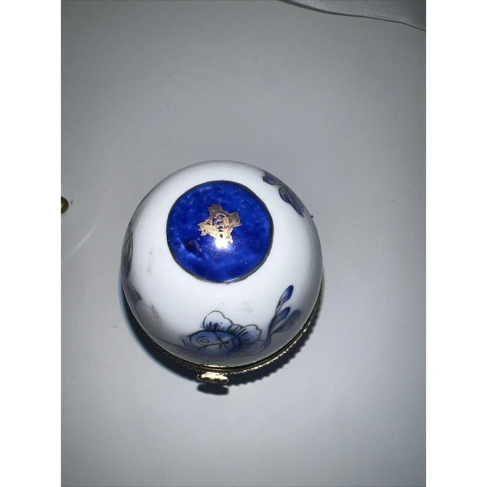 Trinket Boxes-EGG CHINA TRINKET BOXES-SET OF 2